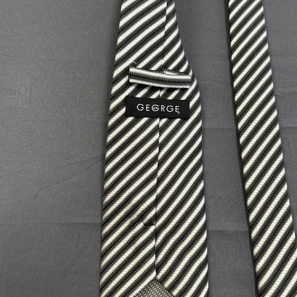 George brand necktie featuring a striped pattern